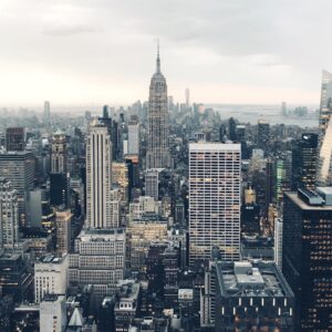 Afbeelding van het Empire State Building en de omliggende gebouwen